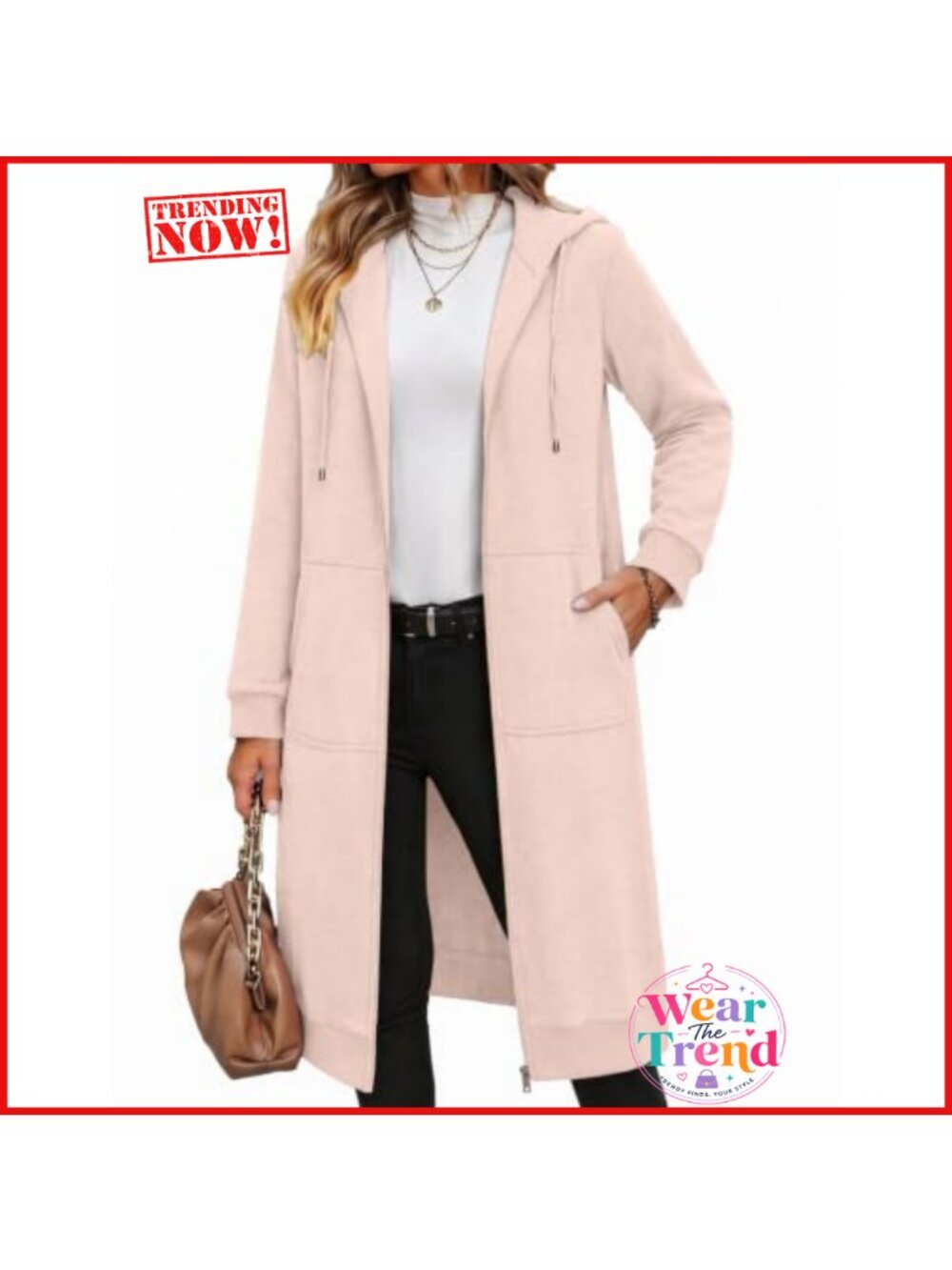 Zeagoo Oversized Fleece Zip Up Hoodie Long Tunic Sweatshirt Casual Fall Jacket